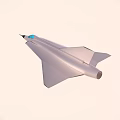 White Fighter Jet Soaring Through Clear Blue Sky With Aerodynamic Design 3d model