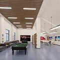Spacious Leisure Area in Gym with Fitness Gear Motivational Slogans Fresh Fruits and Bright Windows