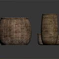 Woven Household Items Set Including Storage Baskets Containers And Tray