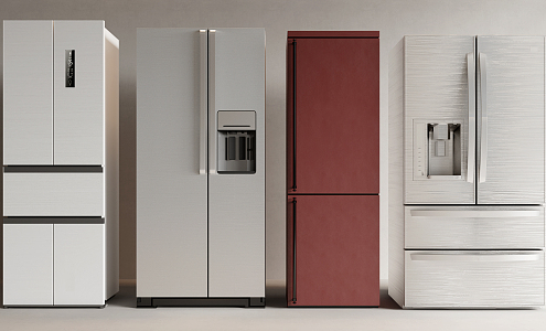 Modern refrigerator 3d model