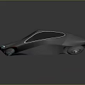Futuristic Concept Car With Sleek Streamlined Design And Glowing Front Lights 3d model