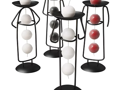 Modern Candlestick Personality Candlestick Ornaments Combination 3d model