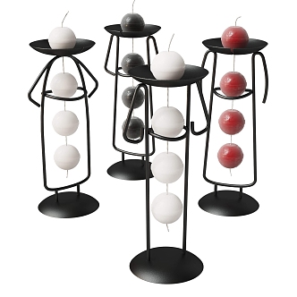 Modern Candlestick Personality Candlestick Ornaments Combination 3d model