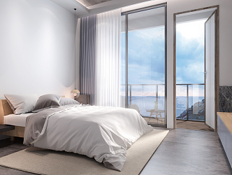 Modern Room Sea View 3d model