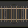 Modern Wooden Pergola Structure With Horizontal Roof Beams And Lattice Side Columns