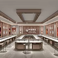 Elegant Jewelry Store Interior With Glass Display Cases And Bright Lighting