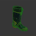 Blue And Orange High Top Waterproof Rain Boots With Non Slip Sole Design