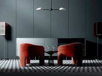 Indoor Vintage Sofa Coffee Table Single Person Sofa Sideboard Restaurant Sofa Sideboard Chandelier Sofa Coffee Table Sideboard Scene 3d model