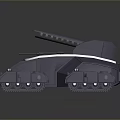 Futuristic Sci Fi Tank 3D Model With Blue Lights And Armored Structure 3d model