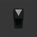 Black Concept Car with Sleek Aerodynamic Body Dark Tinted Windows Red Rims Futuristic Louvered Roof