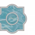 Classic Two Tier Stone Fountain With Bowl Shaped Top And Octagonal Pool Basin