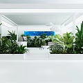 Modern Public Office Space With Green Plants And Bright Open Workspace Design