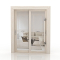 Jianou solid wood door interior door door 3d model