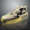 White Sneakers With Yellow Sole Light Brown Laces And Minimal Casual Design