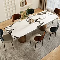 Dining table and chair 3d model