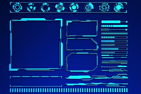 Circuit Line Technology Line Technology Elements 3d model