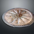 Elegant Metallic Ornamental Decor Set With Intricate Circular Pattern And Central Accent