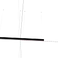 Modern Sleek Linear Chandelier With Elongated Slim Profile And LED White Light
