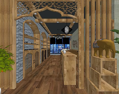 Southeast Asia Glasses Shop Thai Glasses Shop 3d model