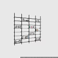 Modern Open Metal Frame Bookshelf With Multiple Shelves And Organized Books