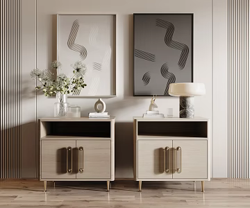 Modern bedside table 3d model