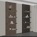 Modern Wooden And Metal Frame Shelves With Decorative Vase Books And Towels In Interior