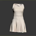 Light Pink Sleeveless Square Neckline A line Elegant Women Dress