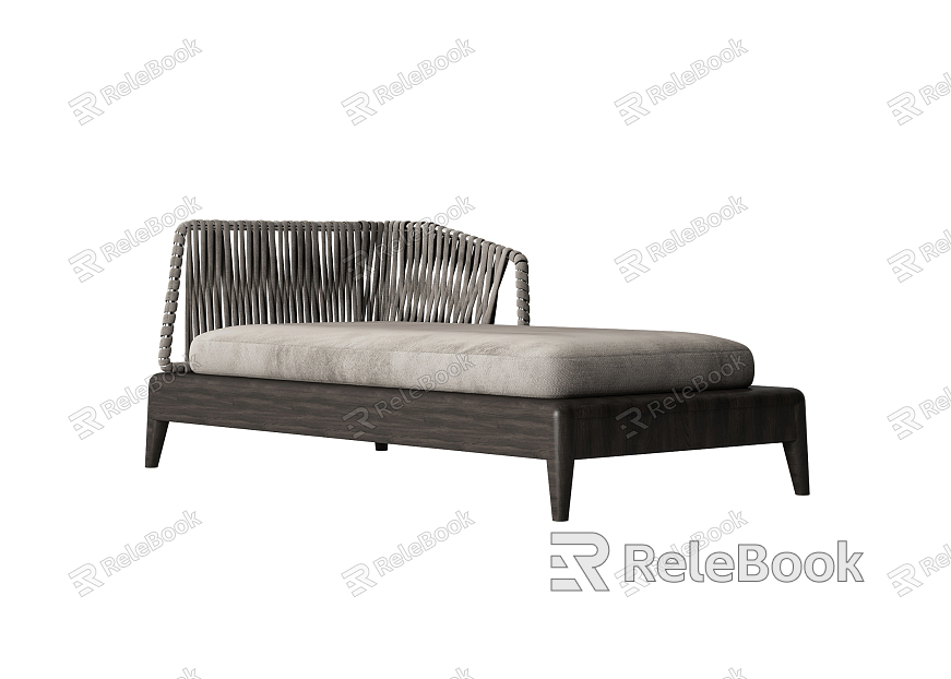 modern chaise longue woven sofa model