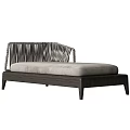 modern chaise longue woven sofa 3d model