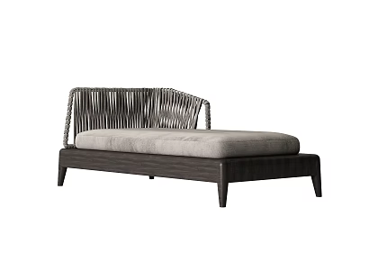 modern chaise longue woven sofa 3d model