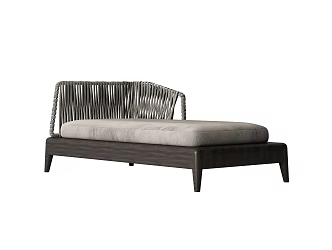 modern chaise longue woven sofa 3d model