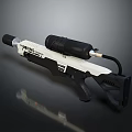 Tactical White And Black Weapon With Modern Design And Advanced Attachments 3d model