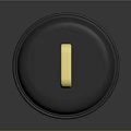 Elegant Black Ceramic Vessel With Gold Handle And Striped Surface Design