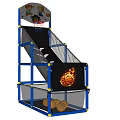 Kids Indoor Basketball Hoop Toy With Blue Frame And Storage Net For Entertainment