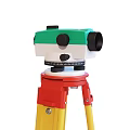 Industrial Surveying Level Instrument With Green White Body And Red Yellow Tripod Stand