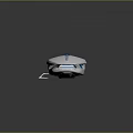 Futuristic Sleek White Tech Device Design With Blue Accents And Oval Shape