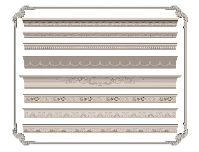 European plaster line 3d model