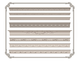 European plaster line 3d model