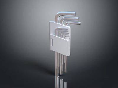 Modern Metal Door Handles with Sleek Curved Design for Home Interior Decor 3d model
