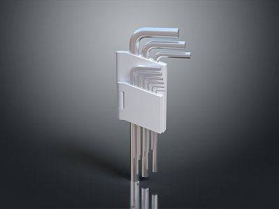 Modern wrench hex wrench hex tool board 3d model