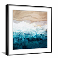 Modern Abstract Painting Blue Bedroom Ocean Beach Decorative Painting 3d model