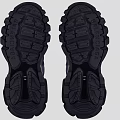 Trendy Black Extreme Sporty Shoes With Thick Sole Mesh Leather And Complex Laces