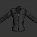 Gray Stand Collar Coat With Zipper Front And Textured Fabric Design