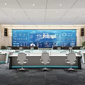 modern command center command control room 3d model