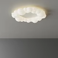 Modern Cloud Shaped White Ceiling Light With Soft Glow For Interior Decoration 3d model
