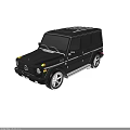 Black Mercedes G Class SUV With Silver Wheels And Yellow Accents