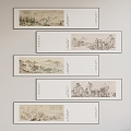 New Chinese Hanging Paintings 3d model