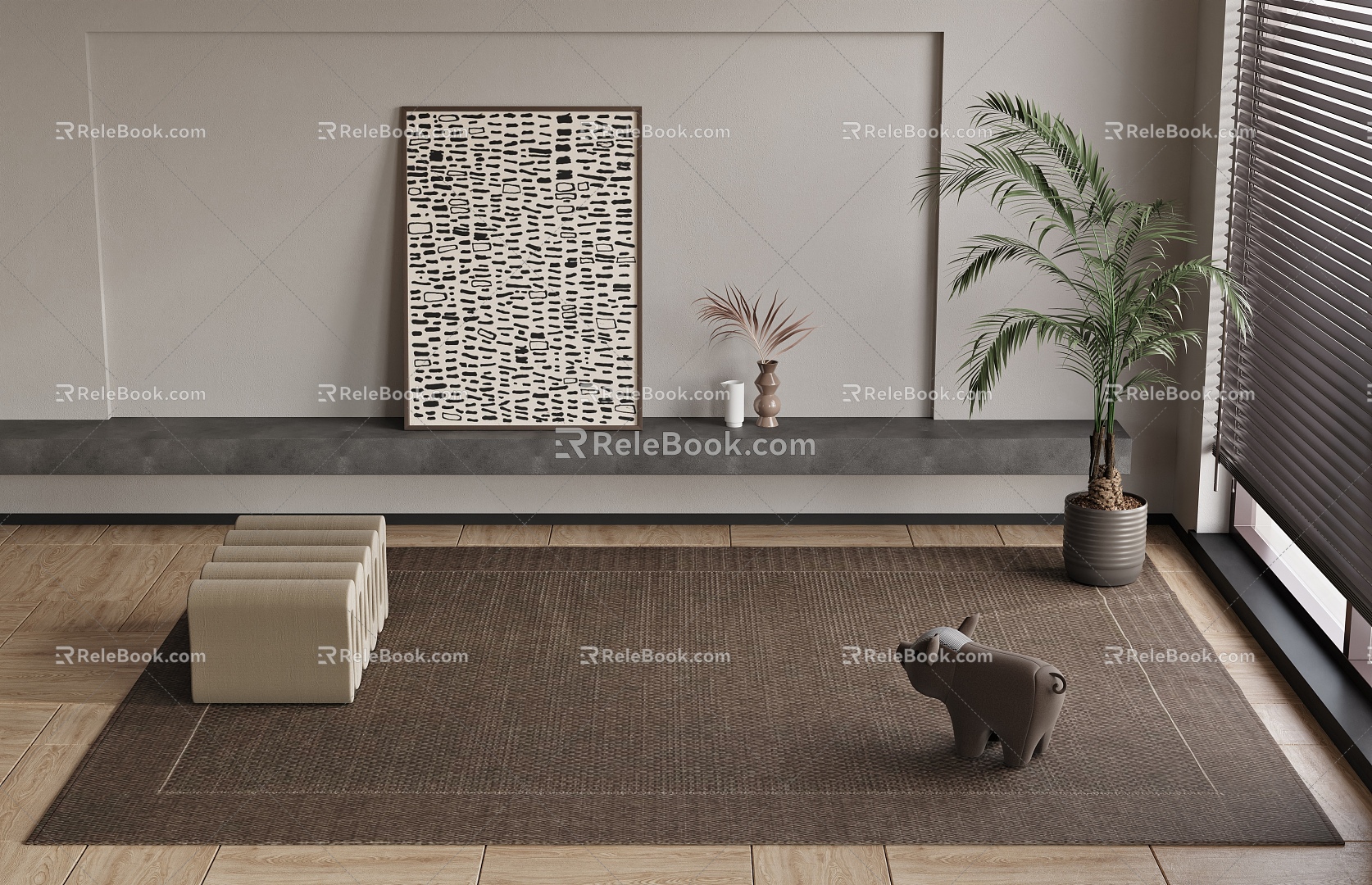 Quiet Square Carpet 3d model