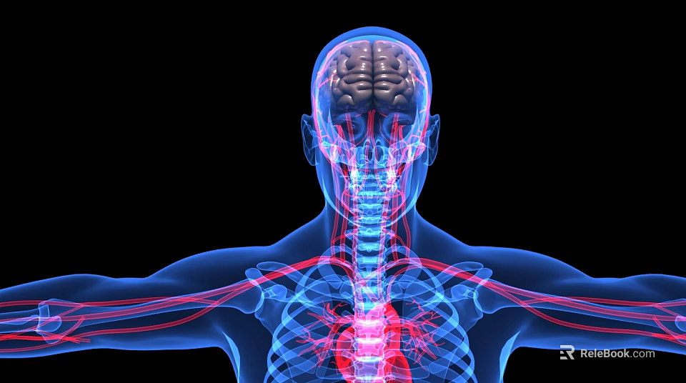 Advanced Medical Device for 3D Visualization of Human Skeleton Vessels Brain and Structures 3d model 