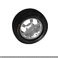 Tire 3D Model With Wheel Rim And Structural Mesh Display Details